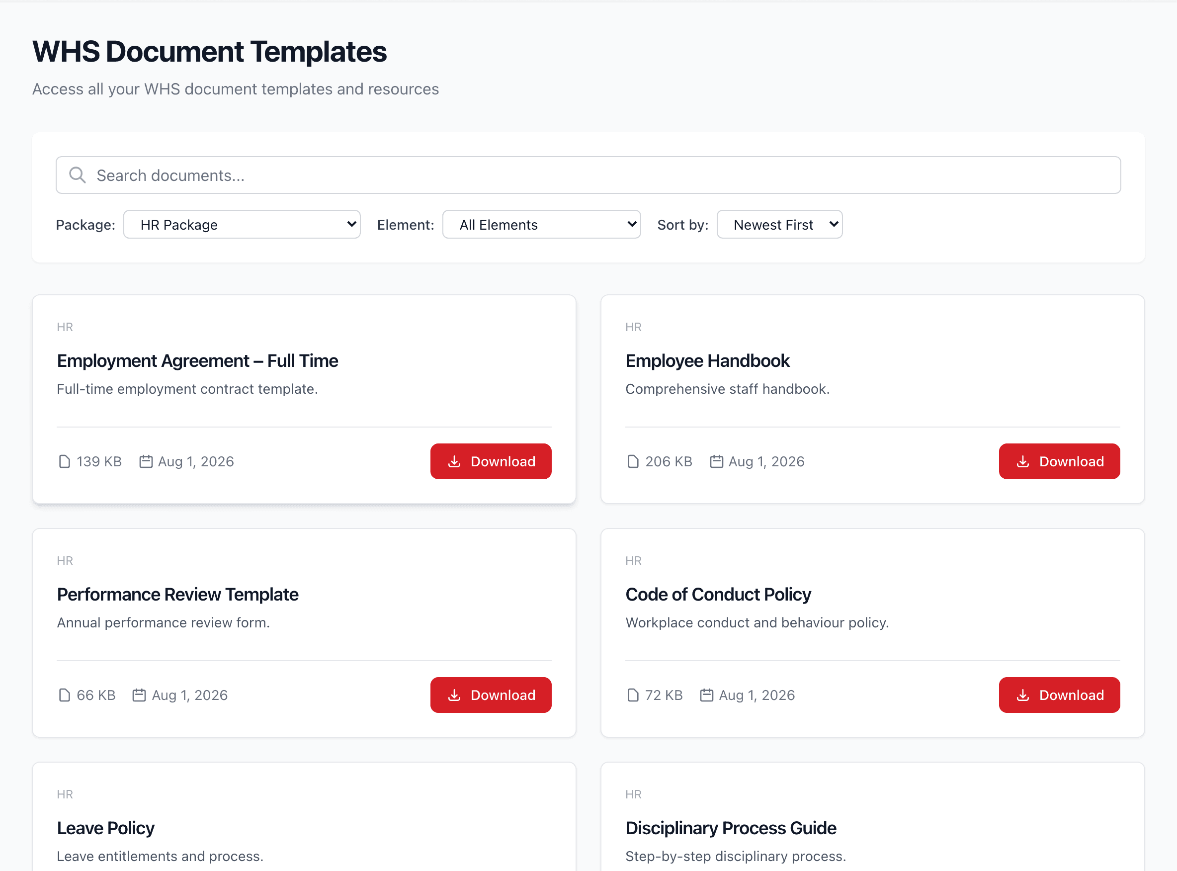 HR Documentation Pack screenshot
